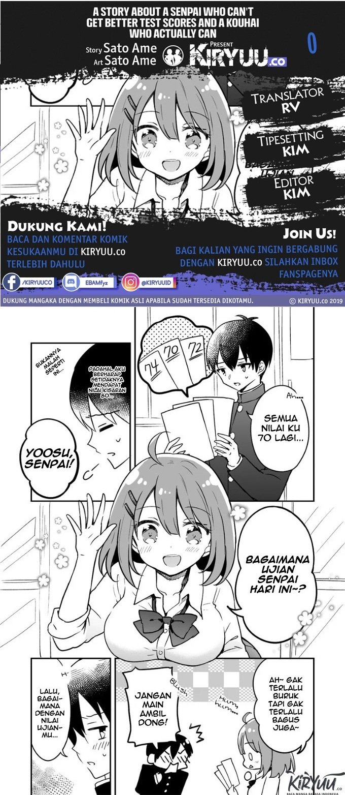 Baca A Story About A Senpai Who Can’t Get Better Test Scores and A Kouhai Who Actually Can Chapter 0  - GudangKomik