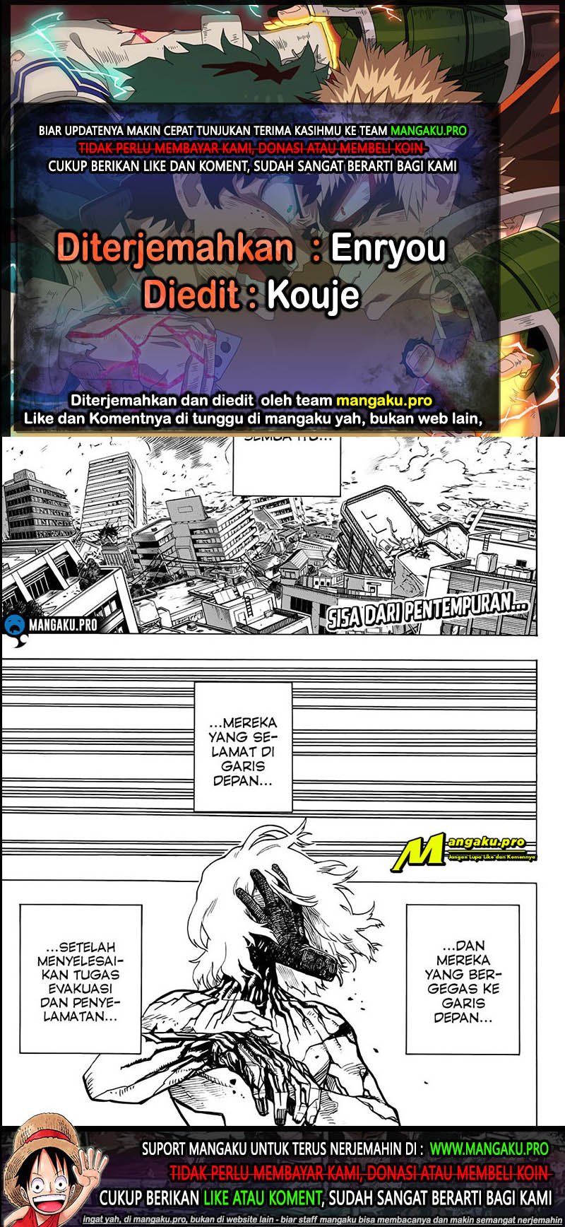 Baca Boku no Hero Academia Chapter 296  - GudangKomik