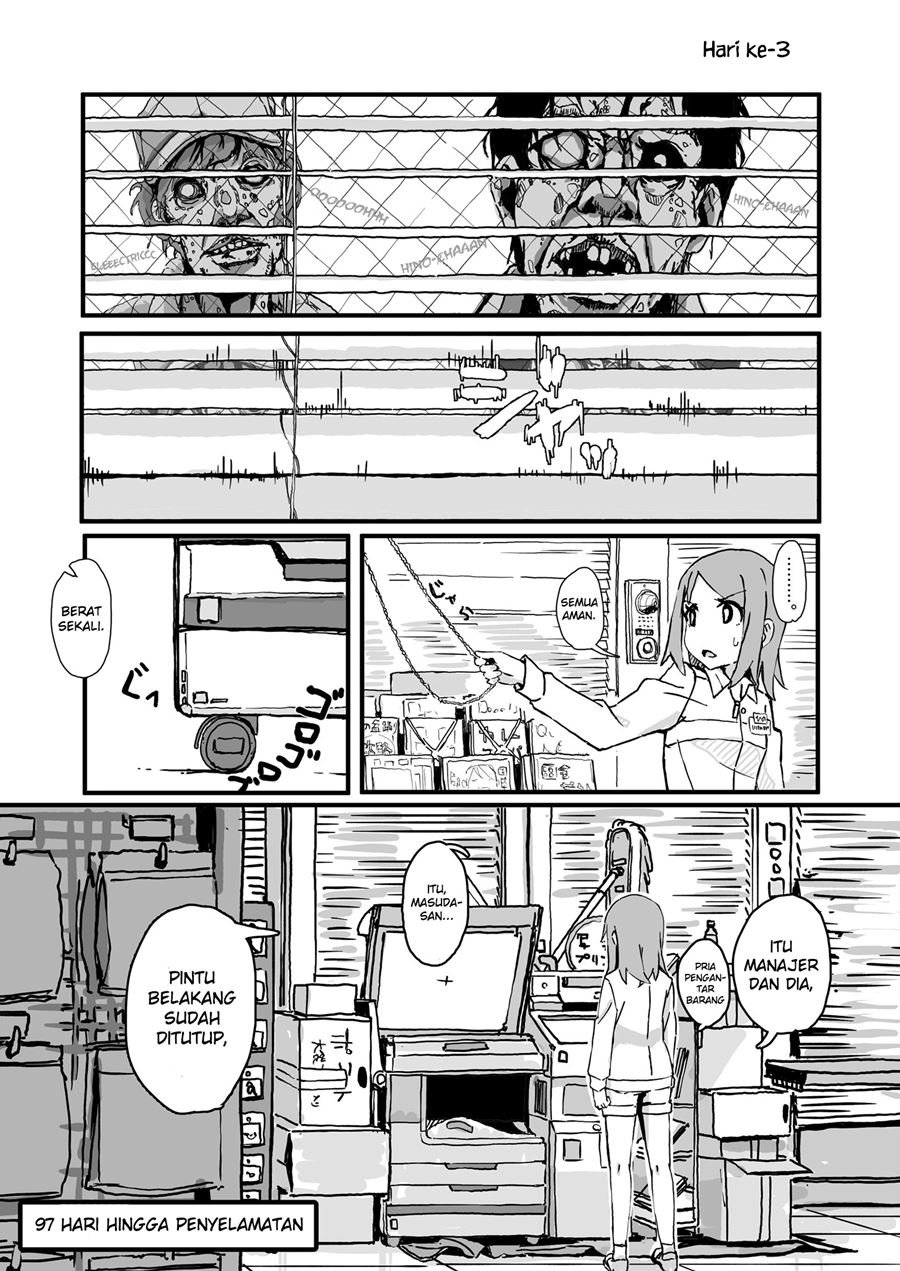 Baca Convenience Store of the Dead ~The Convenience Store Clerk Will Get Rescued in 100 Days~ Chapter 3  - GudangKomik