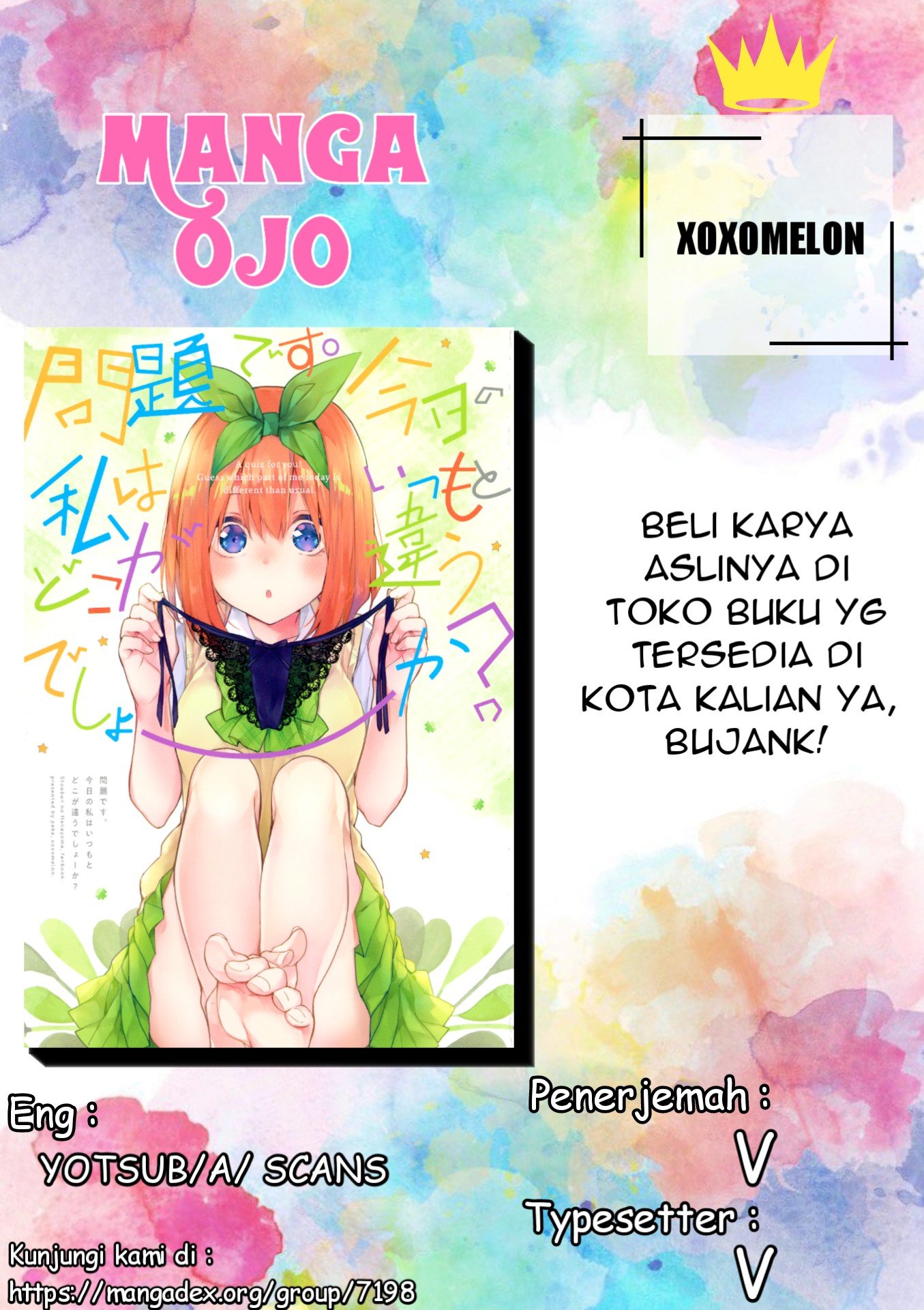 Baca Go-Toubun no Hanayome: Pop Quiz! (Yotsuba Doujinshi) Chapter 0  - GudangKomik