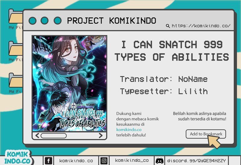 Baca I Can Snatch 999 Types of Abilities (Your Abilities Are Mine/ I Have 999 Abilities) Chapter 0  - GudangKomik