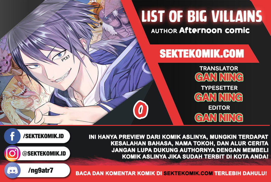 Baca List of Big Villians Chapter 0  - GudangKomik