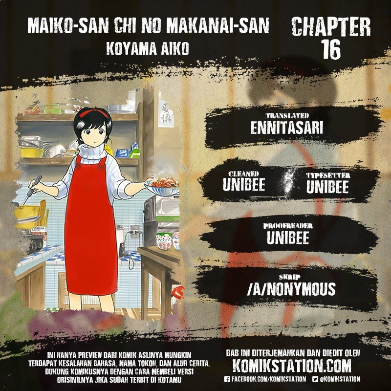 Baca Maiko-san Chi no Makanai-san Chapter 16  - GudangKomik