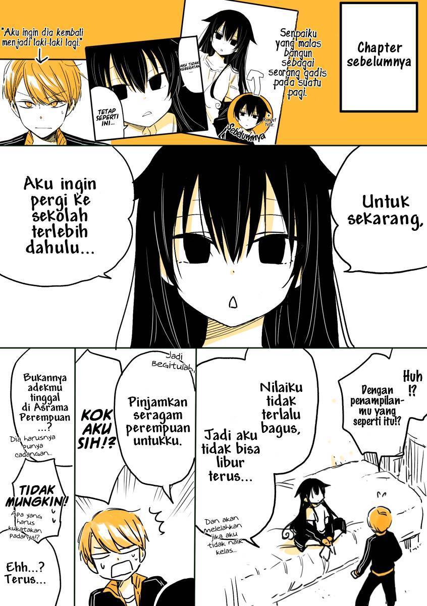 Baca Mendokusagari Danshi Koukousei ga Asa Okitara Onnanoko ni Natteita Hanashi Chapter 2  - GudangKomik