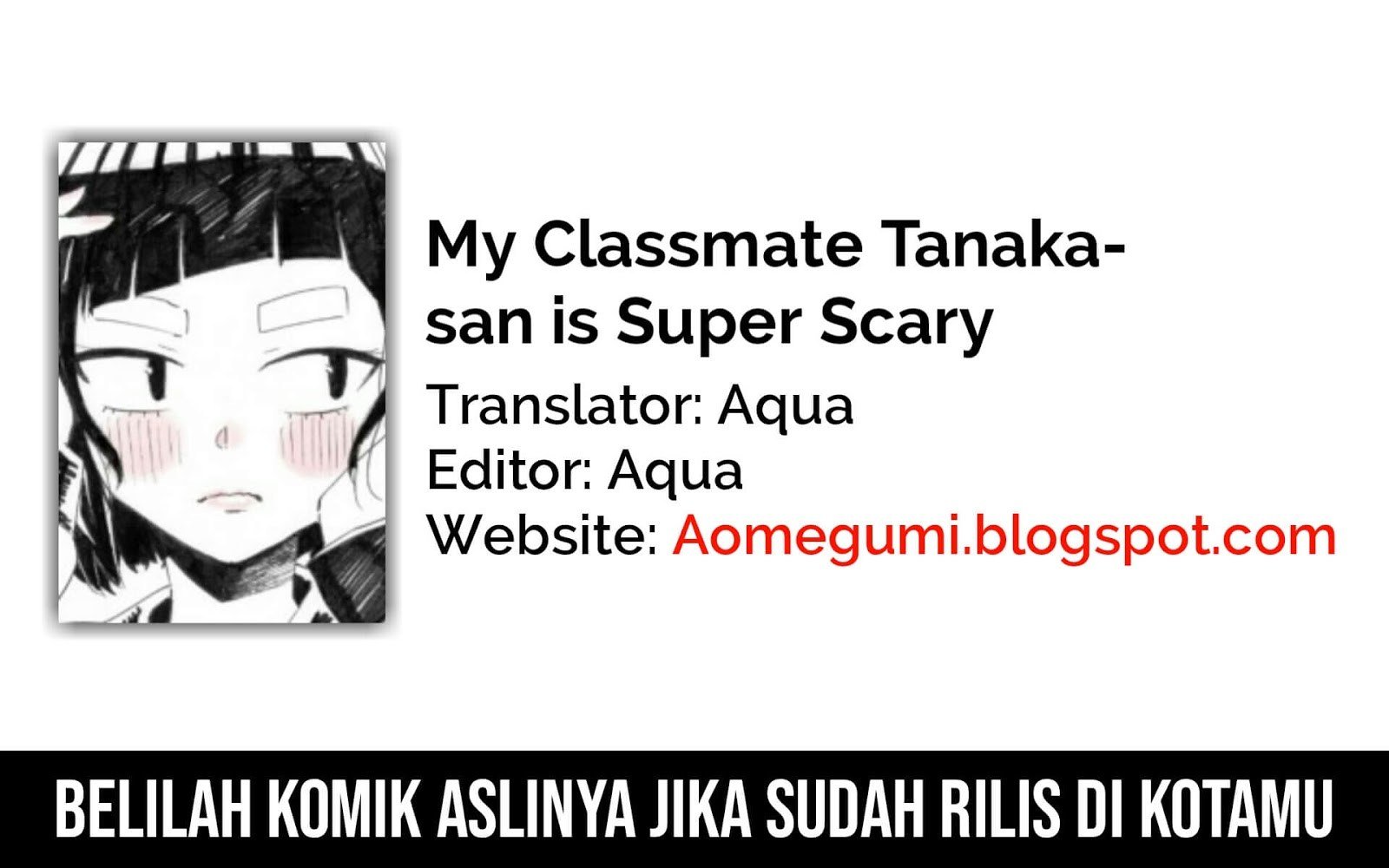 Baca My Classmate Tanaka-san is Super Scary Chapter 1  - GudangKomik
