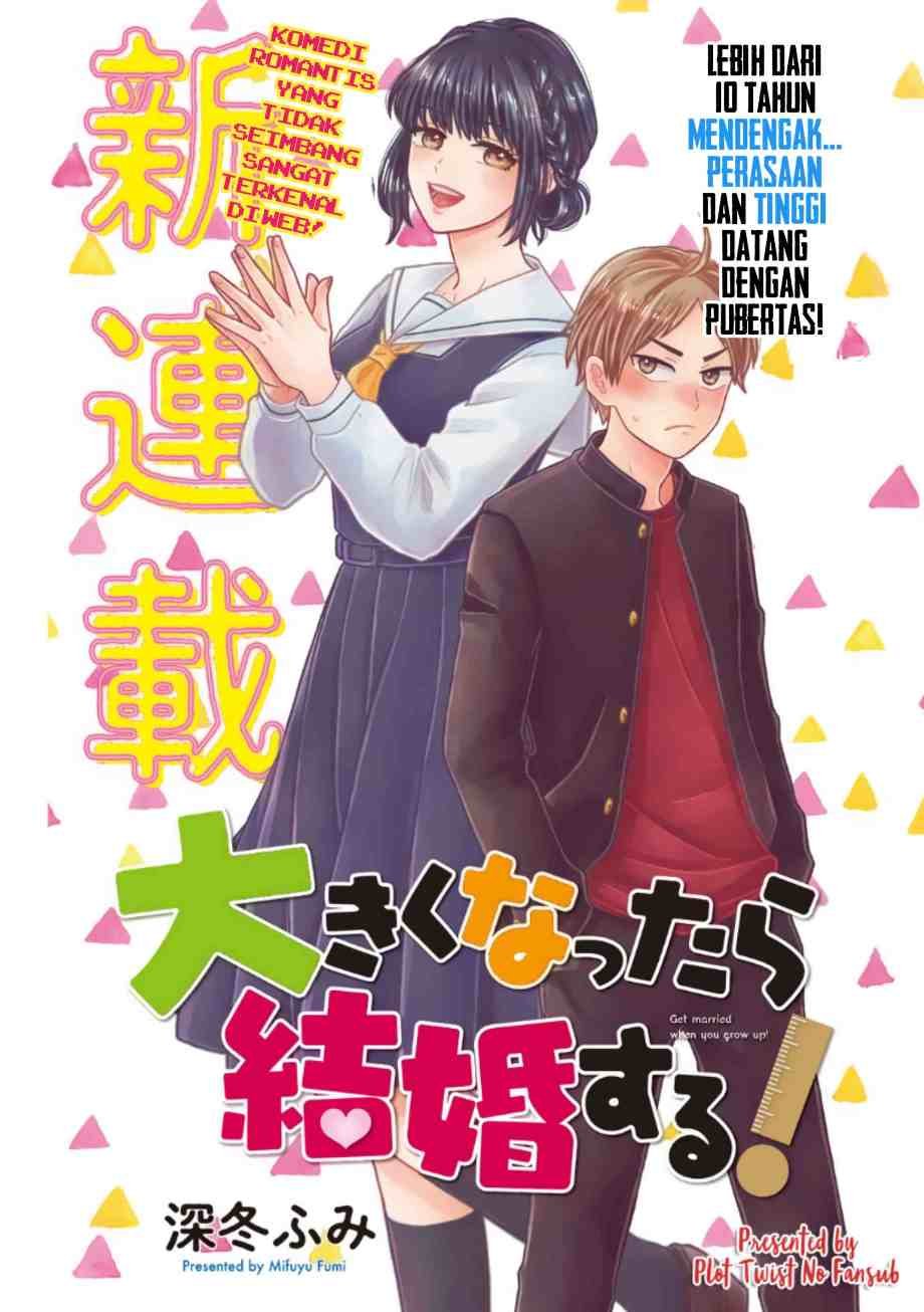 Baca Ookiku Nattara Kekkon Suru! Chapter 1  - GudangKomik