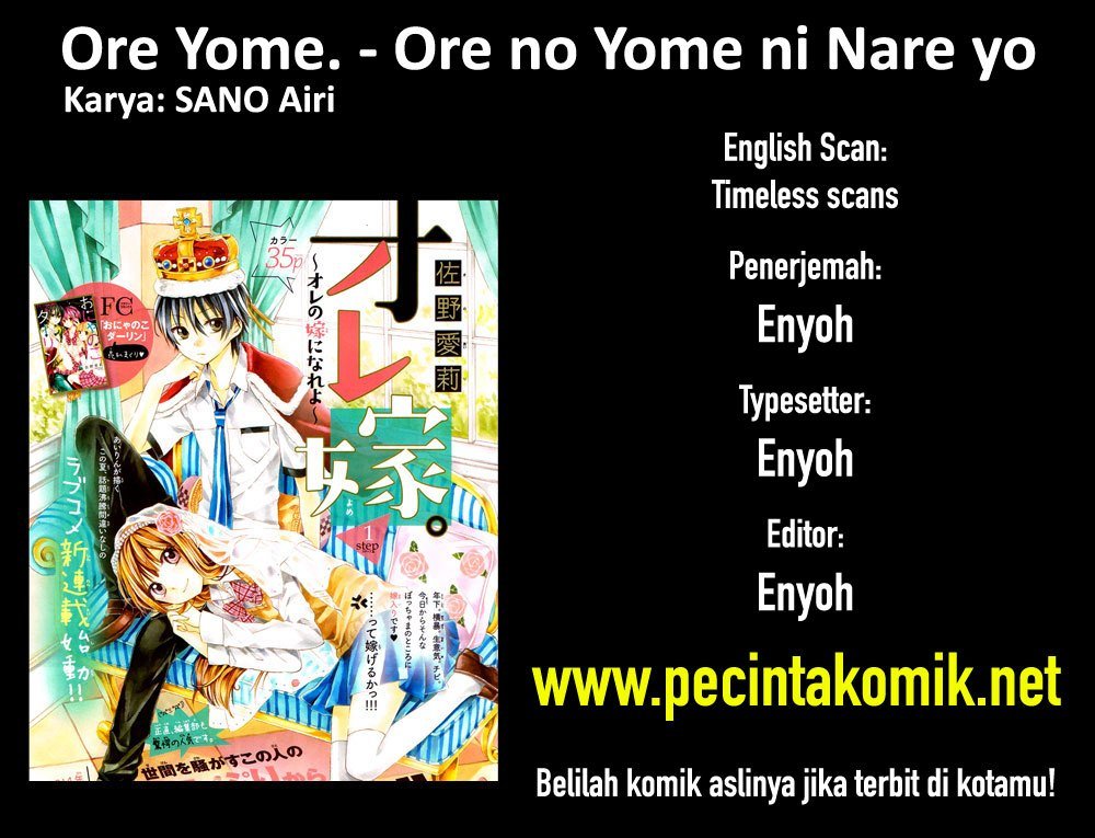 Baca Ore Yome. – Ore no Yome ni Nare yo Chapter 2  - GudangKomik