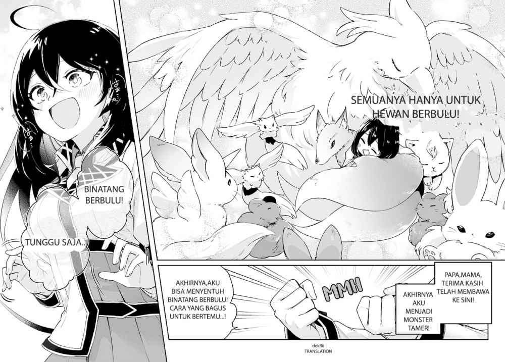 Baca Saint? No, Just a Passing Monster Tamer! ~The Completely Unparalleled Saint Travels with Fluffies~ Chapter 1.2  - GudangKomik