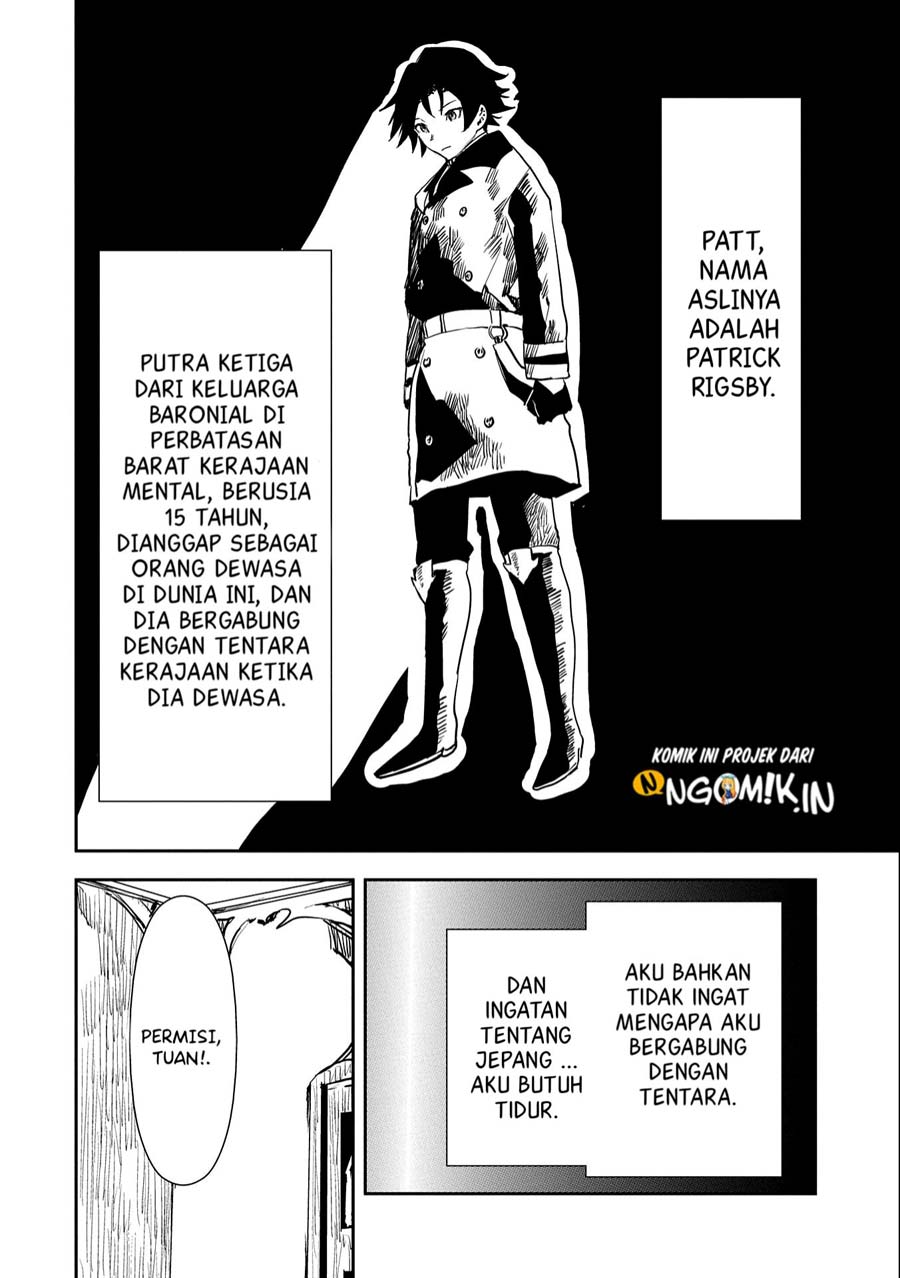 Baca Tensei Shitara Heishi Datta? Akai Shinigami to Yobareta Otoko (When I Reincarnated I Was a Soldier?! ~A Man Called the Red Shinigami~) Chapter 1.2  - GudangKomik