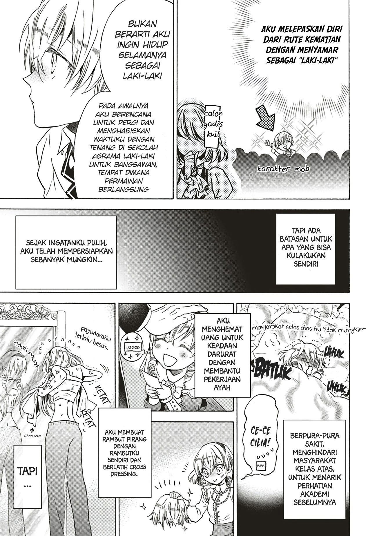 Baca The Villainess, Cecilia Sylvie, Doesn’t Want to Die so She Decided to Crossdress Chapter 1.1  - GudangKomik